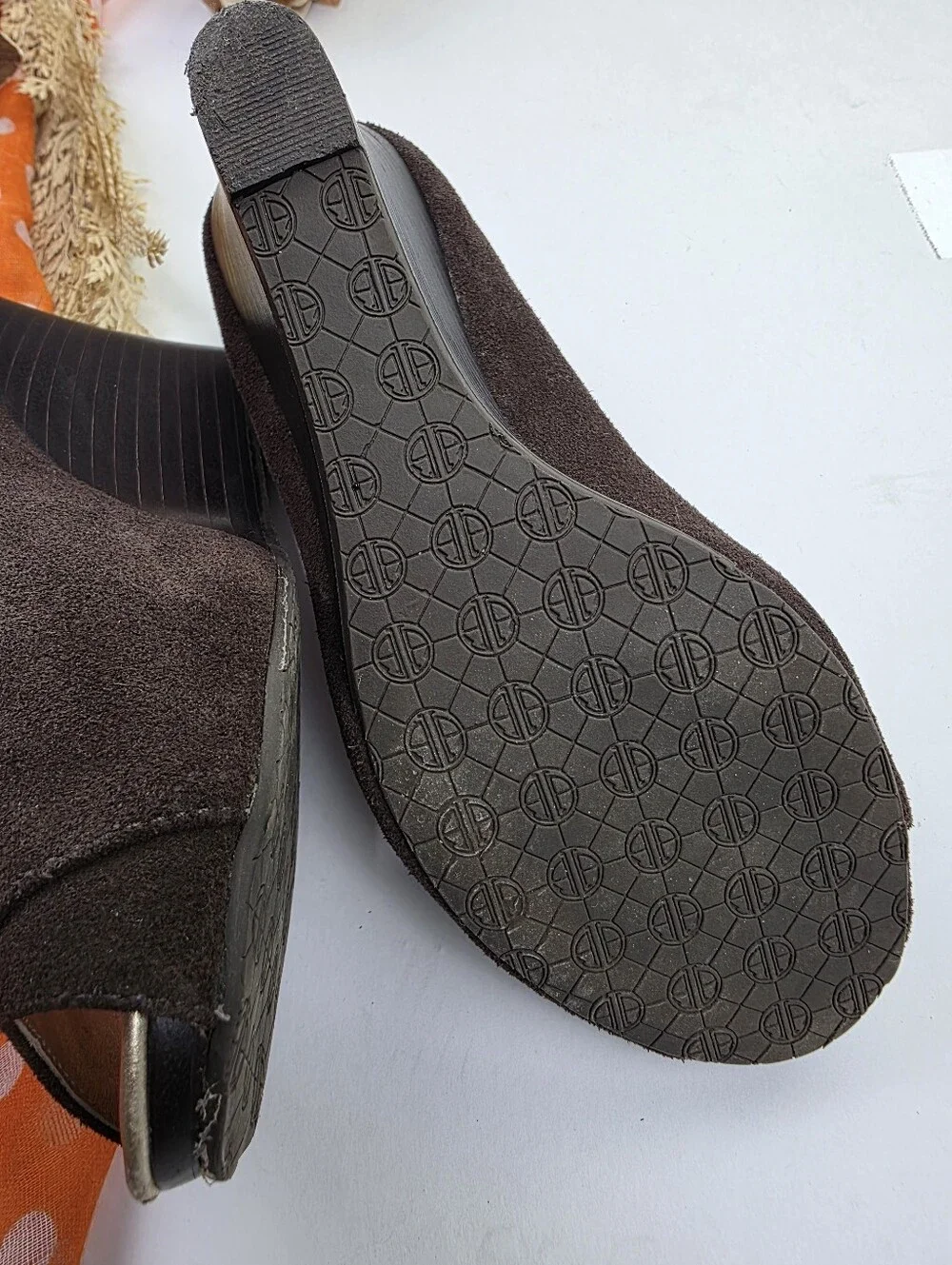 Lilly Pulitzer Brown Suede Peep-Toe Wedges Sz 6